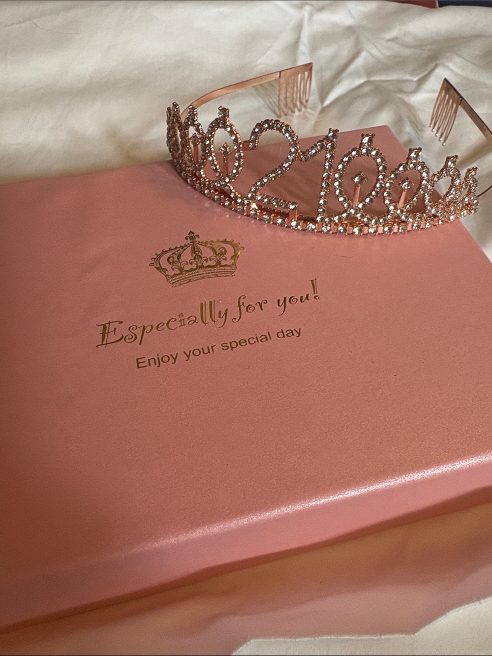 21st Birthday Rose Gold Tiara